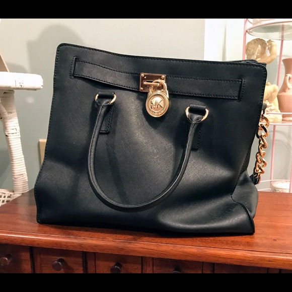 Authentic Michael Kors Hamilton Satchel Leather! - Picture 3 of 16